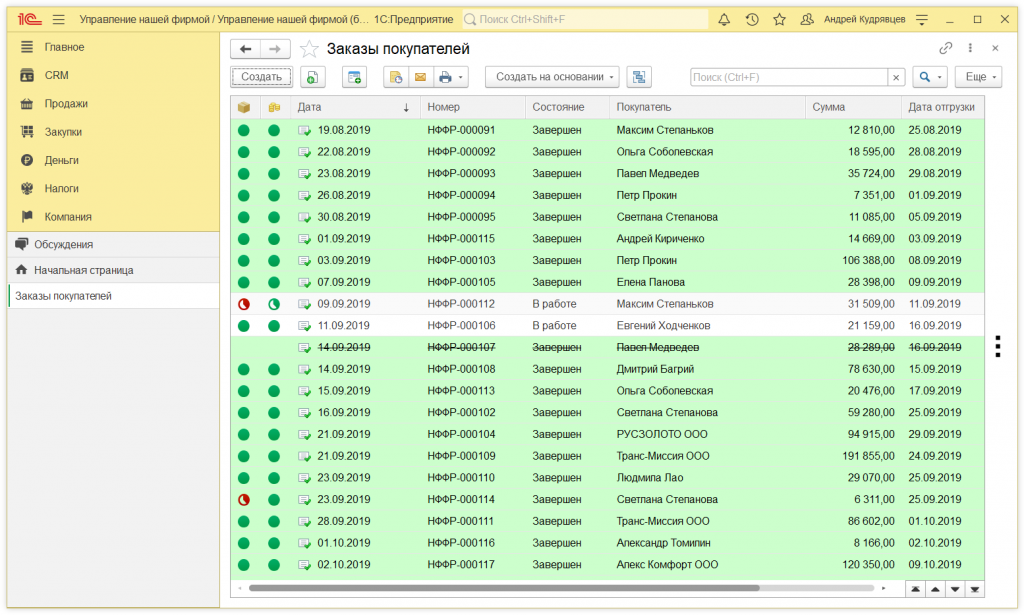 8.png Как в 1С:Управление нашей фирмой настроить список документов